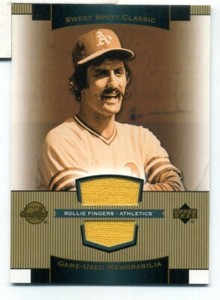 2003 Upper Deck Sweet Spot Classic- ROLLIE FINGERS Game Used Jersey Relic