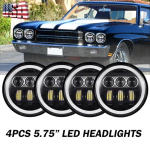 Faros LED de 5 3/4"" 5,75"" Halo HI/LO 4 piezas para Pontiac GTO Grand Prix Firebird - Imagen 1 de 12