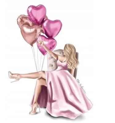 Essbar Frau Geburstag Ballon Tortenaufleger Esspapier Torte Tortebild ! - Bild 1 von 4