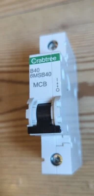 Crabtree 6MSB40 B40 40A MCB FREE POST , SENT FAST  - Image 1 of 4