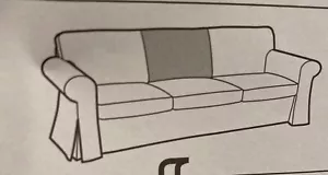 Ikea Ektorp 3 Sitz Sofa Couch Slipper Lofallet beige *nur Rücken Mittelkissen - Bild 1 von 4