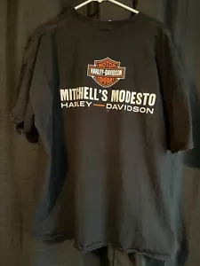 Harley Davidson MOTORCYCLES DEALER SHIRT MITCHELLS MODESTO CA MEN 3xl - Picture 1 of 6