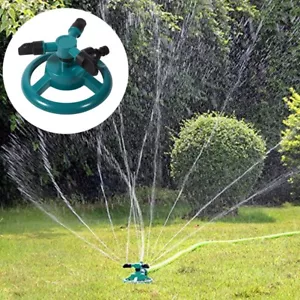 360° Circle Rotating Watering Sprinkler Irrigation System 3 Nozzle for Garden - Picture 1 of 9