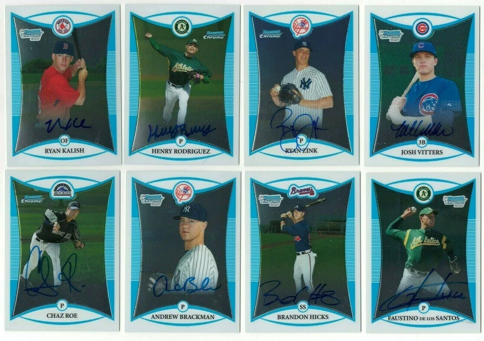 2008 Bowman Chrome Prospects AU RC Single Cards On-Card Certified Auto Autograph - Image 1 of 1