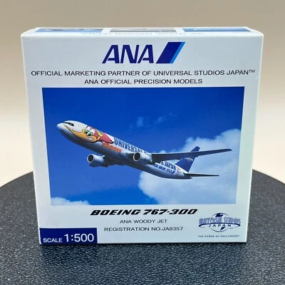 ANA 1/500 Boeing 767-300 Woody Jet Universal Studio Japan JA8357 NH50010 - Image 1 of 4