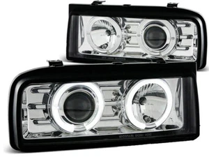 Faros para VW Corrado 1988-1992 1993 1994 1995 1995 VR-1626 ojos de ángel cromo - Imagen 1 de 1