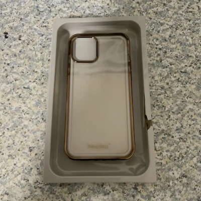 ☀️ Heyday Apple iPhone 12 iPhone & 12 Pro Gold Bumper Clear Plastic Case - Image 1 of 2