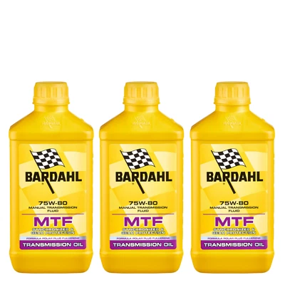 3 Litri Olio Bardahl MTF 75W80 per Cambio Manuale - API GL-4 Premium, 1LT x 3