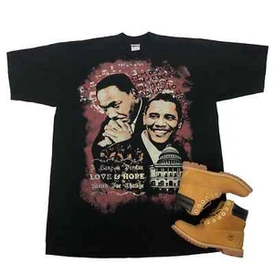 🔥RAR Vintage Martin MLK & Obama Black History T-Shirt Pro-Tag Y2K Herren Gr. 3XL🔥 - Bild 1 von 12