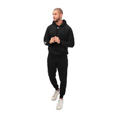 Men's Tracksuit Under Armour Rival Fleece Hoodie and Jogger in Black - 2XL Regular