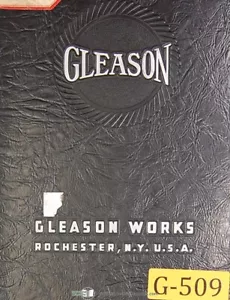 Generador de engranajes biselados rectos Gleason de 3 pulgadas, manual de operaciones (1939-1040) - Imagen 1 de 5