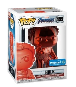 Funko Pop! Marvel Avengers Endgame Hulk #499 Walmart Exclusive Red Chrome - Picture 1 of 1