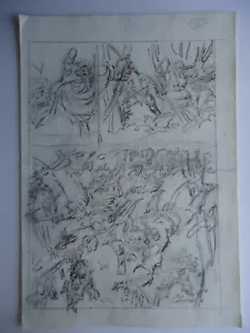 JOHN BUSCEMA PRELIMENARY ART DRAWING SAVAGE SWORD OF CONAN # 193 Pg 15 MONKEYMEN - Picture 1 of 6