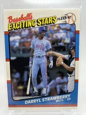 1987 Fleer Baseball's Exciting Stars Darryl Strawberry #41 Mint FREE SHIPPING - Image 1 of 3