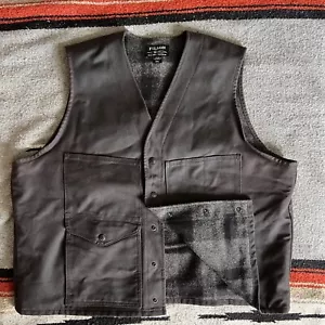 Filson Mackinaw Lined Tin Cloth Vest | Size 3XL | Made in USA - Picture 1 of 13