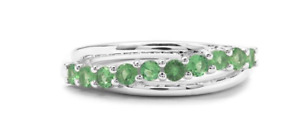 Amazing Round Cut Green Tsavorite Garnet 0.70 Carat Wonderful Ring In 925 Silver