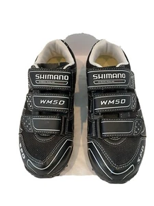 Shimano Women's SH-WM50 Mountain Bike Shoes Size 5 US / 36 EU Black EUC SPD - Picture 1 of 7