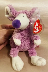 TY RATZO RARE Beanie Baby Purple Rat 5.5" INCH MWMT DOB:04-01-2004 #40099 Plush - Picture 1 of 3