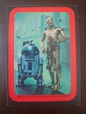 1977 Topps Star Wars Stickers #20 R2-D2 and C-3PO.