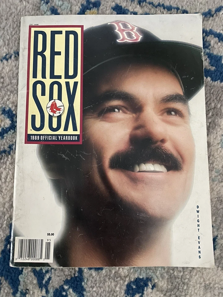 Red Sox 1989 Official Yearbook Dwight Evans Boston Red Sox Baseball - Image 1 of 1