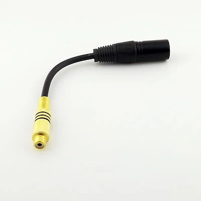 XLR 3 Pin Male to Single RCA Phono Female Coax Shield Audio Adapter Cable 15cm - Image 1 of 4