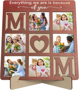 Wooden Mom Picture Frame Decor, Mothers Day Photo Frame, Mommy Birthday Gifts fr - Picture 1 of 12