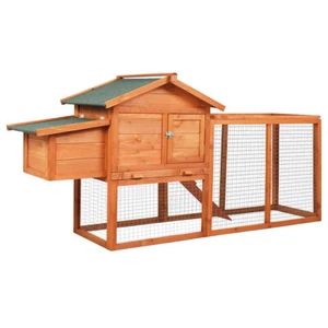 Pawz Rabbit Hutch Chicken Coop Large Wooden House Run Patio Cage Box Outdoor - Picture 1 of 10