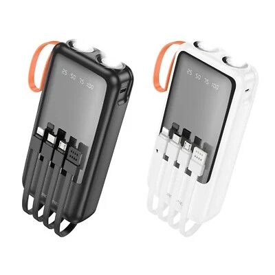 Borofone BJ60A 20000mAh Flashlight Power Bank With 4 Cables Backup Charger - Image 1 of 4