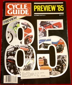 Cycle Guide Magazine December 1984 Suzuki GV700GL Madura, Moto Guzzi 850T5 - Picture 1 of 4