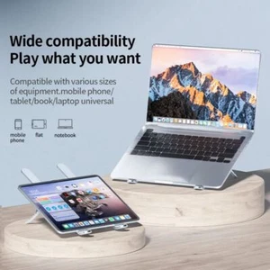 Aluminium Alloy Laptop Stand Adjustable Tablet Holder Portable Laptop Riser - Photo 1/18