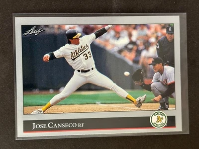 1992 Leaf - Jose Canseco #267 Athletics A's MLB All-Star⚾ - Image 1 of 2