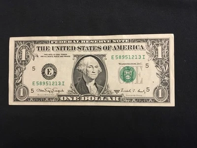 1988 $1 Web Note, Cir/ E 58951213 I - Image 1 of 2