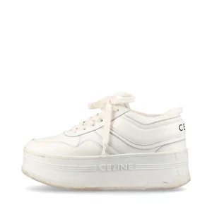 Zapatillas Celine Block Hedi Periodo Cuero 36 Damas Blanco RM0622 Grueso - Imagen 1 de 16