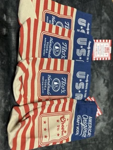 Tito’s Handmade Vodka Socks 4 Pack USA Patriotic Red White Blue Austin TX  NWT - Picture 1 of 3