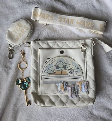 DISNEY GROGU CROSSBODY, CHANGE PURSE AND BAG CHARM D2 - Image 1 of 4