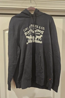 Sudadera con Capucha Levi's Para Hombre Manga Larga Pullover Gráfico Logo Sudadera con Capucha. XL NUEVO CON ETIQUETAS Foto 1 de 4