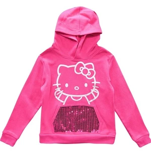 Sanrio, Hello Kitty girls pink fleece hoodie size 7-12 - Picture 1 of 1