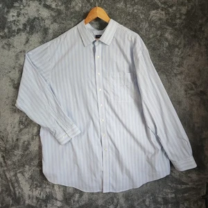 BROOKS BROTHERS Dress Shirt Button Up Men's 19 36-37 Non-iron Supima Cotton Blue - Picture 1 of 11