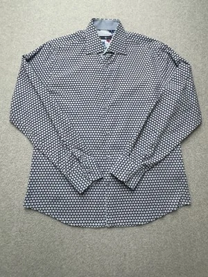 Stone Rose Shirt Mens Large Geometric Dot Pattern Button Up Casual Dress Shirt - Image 1 of 4