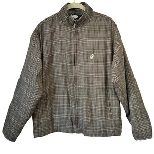 Rusty Y2K Plaid Jacket Coat Green Brown Skate Style Mens Med Retro Streetwear - Picture 1 of 7