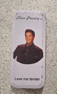 Elvis Presley candy/trinket tin Elvis portrait empty 15cms x 7cms x 2cms - Picture 1 of 3