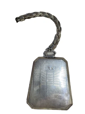  Monedero compacto Art Deco de plata de ley con espejo y malla Foto 1 de 4