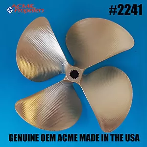 2241 ACME Ski Wake Propeller Prop 15 x 14.25 (4 Blade) Splined Left Hand Turn - Picture 1 of 1