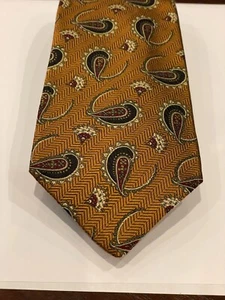 "XMI Platinum Herren Krawatte Gold Paisley 3,75"" x 59,5" - Bild 1 von 3