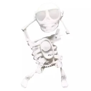 Clockwork Dancing Skeleton Skull - Swinginging Bobblehead Wind-Up Toy - Bild 1 von 15