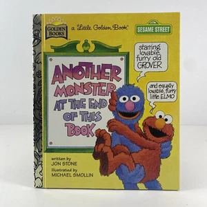 VTG Little Golden Book ANOTHER MONSTER Sesame Street Elmo Grove 1996 EUC - Picture 1 of 3