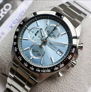 Seiko Spirit SBTR029 Chronograph Blue Dial Stainless Steel Men's Watch - Picture 1 of 12