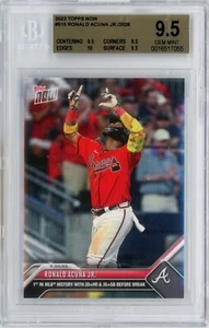 2023 TOPPS NOW MLB #515 RONALD ACUNA JR. - BGS TRUE GEM 9.5 w/ 10! - Picture 1 of 2