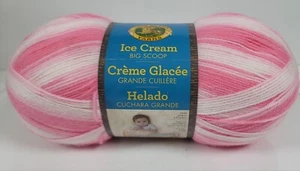 Lion Brand Yarn ~ Ice Cream Big Scoop ~ Strawberry ~ 10 oz - Picture 1 of 11