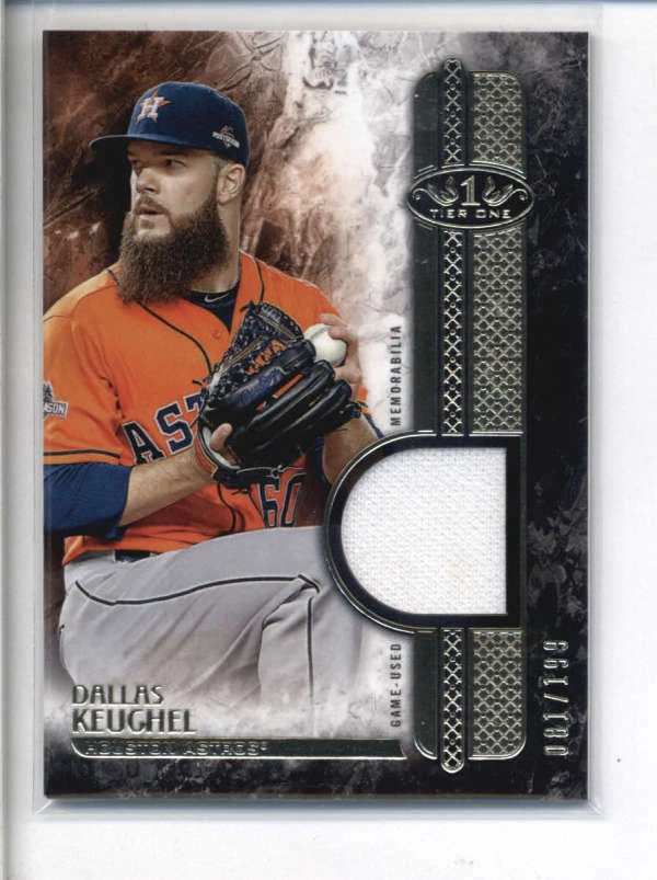 DALLAS KEUCHEL 2016 TOPPS TIER ONE GAME USED JERSEY #081/199 AG9840 - Image 1 of 1